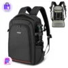 Mochila de Ombro Duplo, Estabilizador de Câmera Portátil, com Capa de Chuva, para Câmera Digital