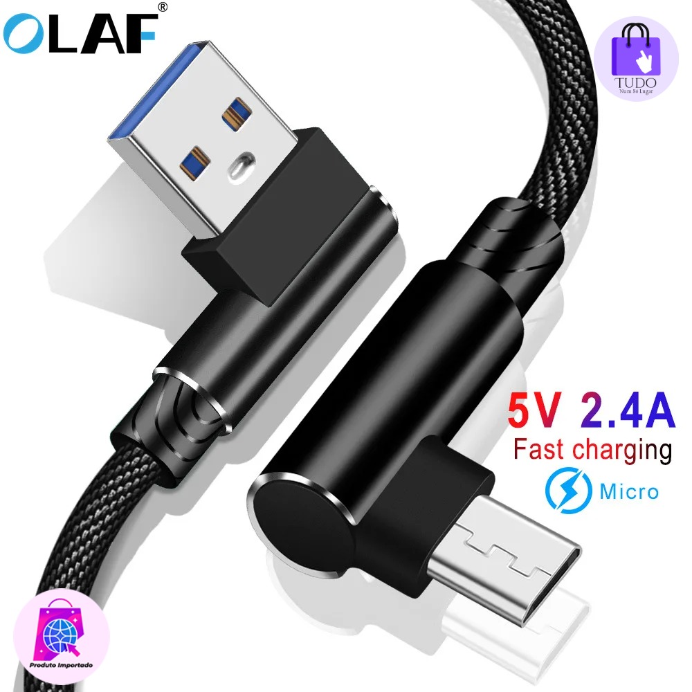 Conector Micro Cabo de Carregamento USB Náilon Trançado Micro Cabo USB Cabo de Carregamento Rápido