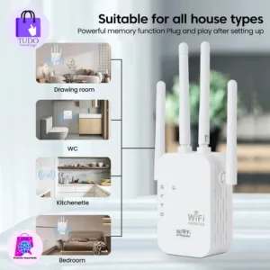 300M Wireless WiFi Repetidor Extensor WiFi Long Range Wireless WIFI Signal Booster Rede Sem Fio Internet Repetidor EU