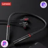 Lenovo-HE05 Pro Sem Fio, Microfone Impermeável, Fone de Ouvido TWS, Bluetooth 5.0, Neckband Esportes