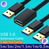 Cabo de Extensão USB 3.0 para Smart TV, Cabo de Transferência Rápida de Dados, Xbox One, SSD, Extensor, USB 3.0, 2.0, 5m-0.5m